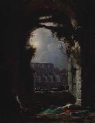Carl Gustav Carus Das Kolosseum in einer Mondnacht painting